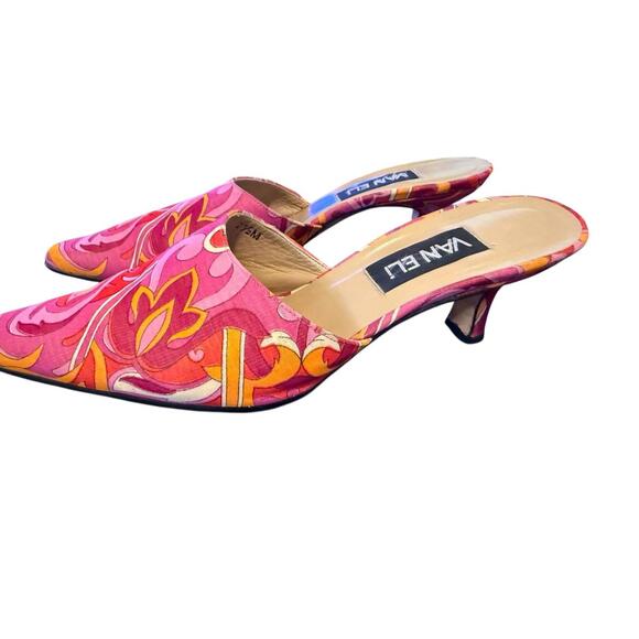 Vaneli Pink and Orange Women's Mules - Picture 1 of 5